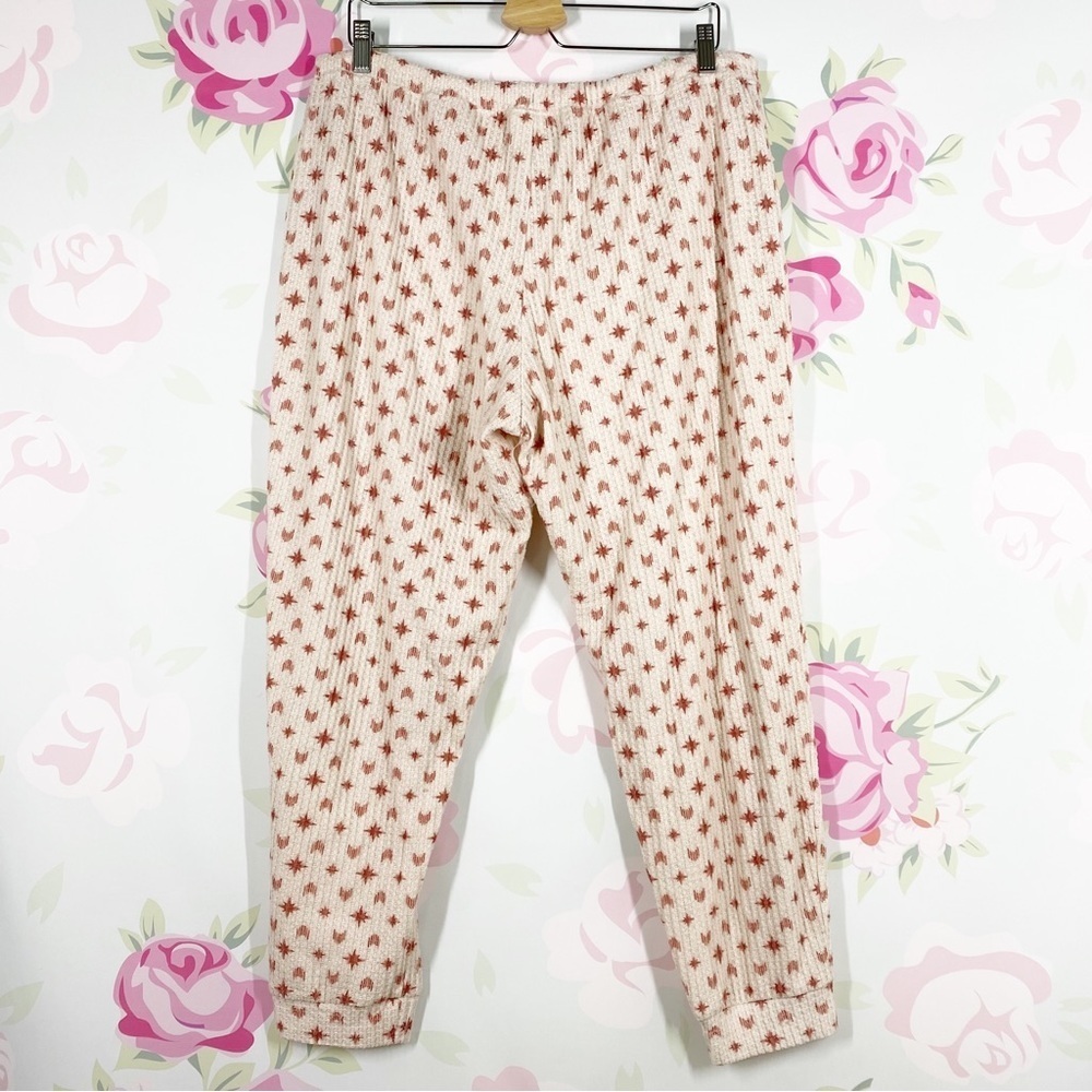 SOMA Printed Waffle Knit Lounge Pajama Bottom Pants XL - Picture 6 of 8